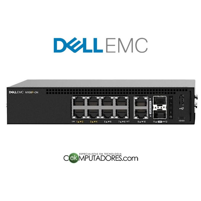 Switch Dell Emc Powerswitch N P On Aruk Portas Rj Mbps Portas Gbe